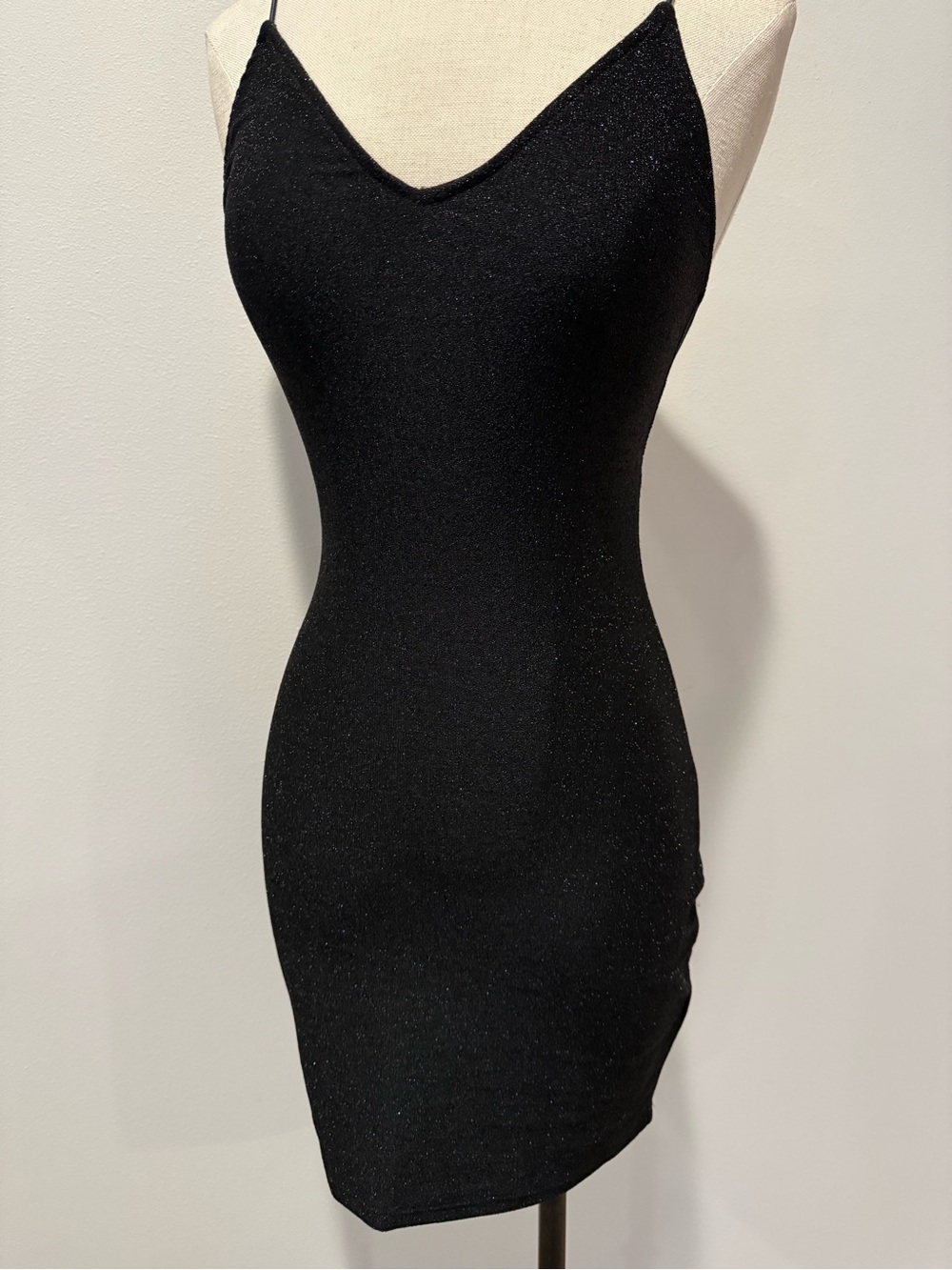Divided sparkle Black Mini Dress Small